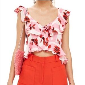 Ruffle floral top